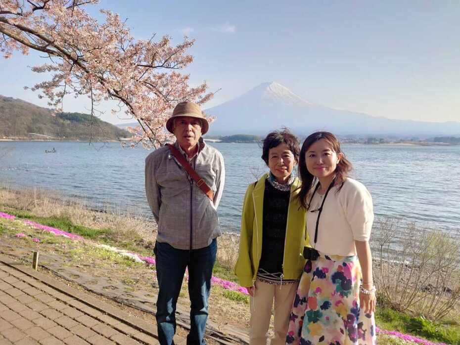 桜と富士山（家族旅行）